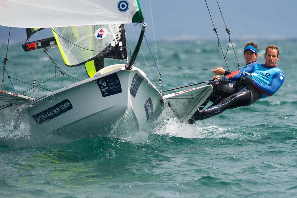 GBR4 Dylan Fletcher and Alain Sign ©  Franck Socha / ISAF Sailing World Cup Hyeres http://swc.ffvoile.fr/